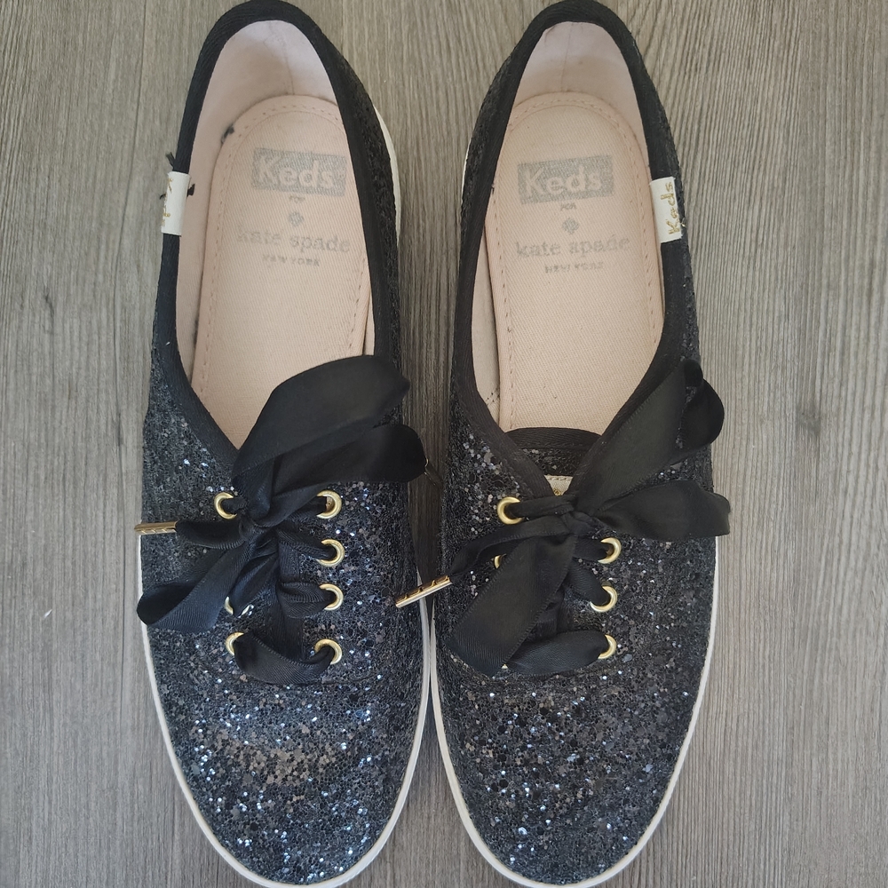 Keds Women's Black Glitter Sneakers
